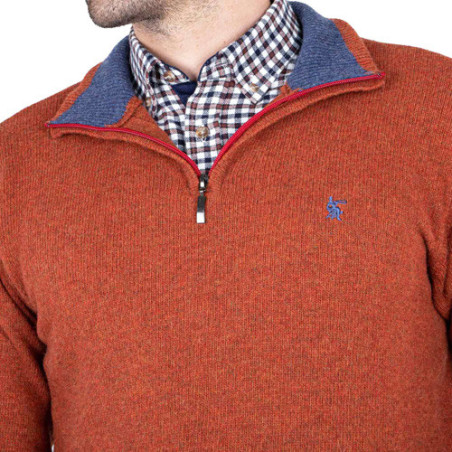 Pull zippé lambswool