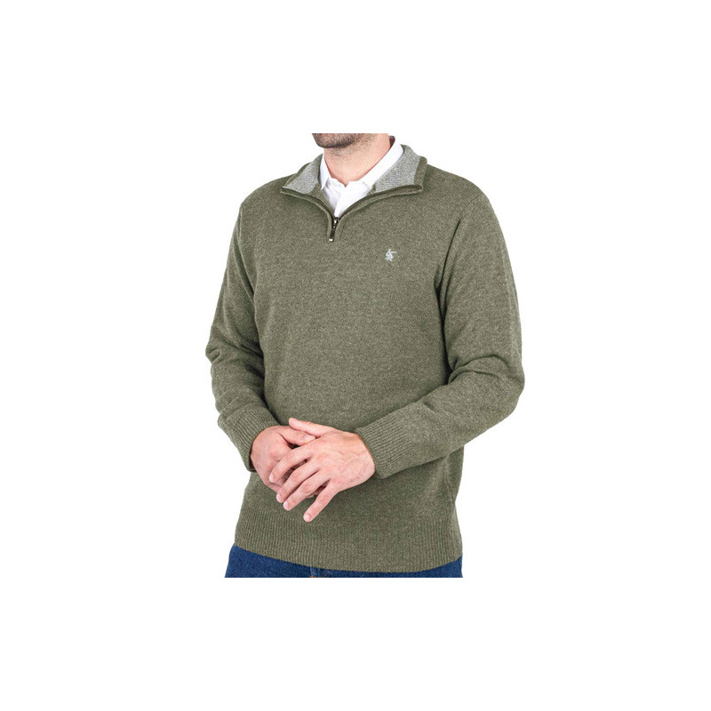 Pull zippé lambswool