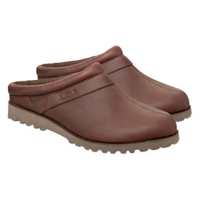 Sabots cuir, Pointure : 40, Couleur : Marron, par l’Homme Moderne.