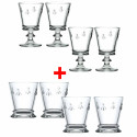 Lot 8 verres empire