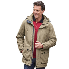 Parka nautique imperméable, Tour de poitrine : M (96/100), Couleur : Beige, par l’Homme Moderne.