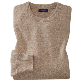 Pull chiné Lambswool, Tour de poitrine : M (96/100), Couleur : Beige, par l’Homme Moderne.