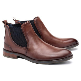 Chelsea boots cuir, Pointure : 40, Couleur : Marron, par l’Homme Moderne.