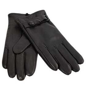 Gants cuir doublés polaire, Couleur : Noir, Taille des gants : S, par l’Homme Moderne.