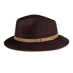 Chapeau laine Tiago, Tour de tête : 55, Couleur : Marron, par l’Homme Moderne.