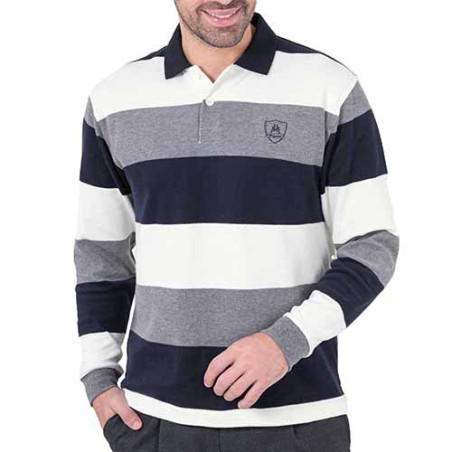 Pull-polo rayures rugby