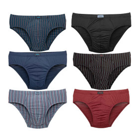 Slips micro extensibles - les 6, Taille : M (42/44), Couleur : Multicolore, par l’Homme Moderne.