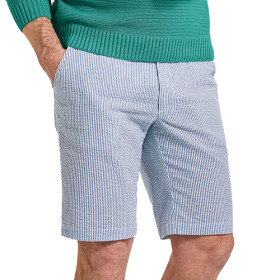 Bermuda Seersucker, Taille : 42, Couleur : Bleu, par l’Homme Moderne.