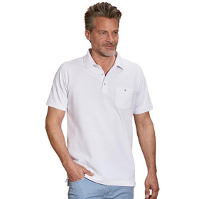 Polo maille Oxford, Tour de poitrine : M (96/100), Couleur : Blanc, par l’Homme Moderne.