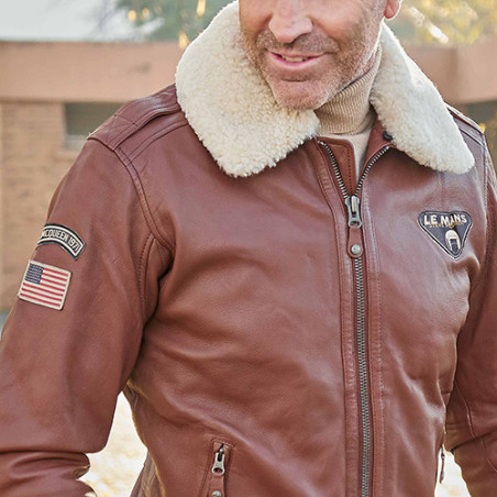 Blouson cuir Steve McQueen «Le Mans»