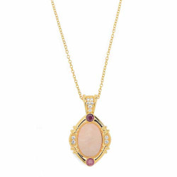 Le pendentif quartz et rubis