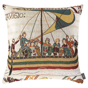 Housse de coussin Bayeux - Drakkar, par l’Homme Moderne.