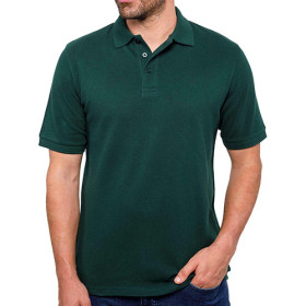 Polo piqué de coton manches courtes, Tour de poitrine : M (96/100), Couleur : Vert, par l’Homme Moderne.