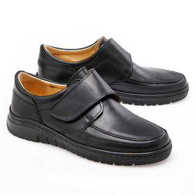 Mocassins confort 5 zones, Pointure : 40, Couleur : Noir, par l’Homme Moderne.