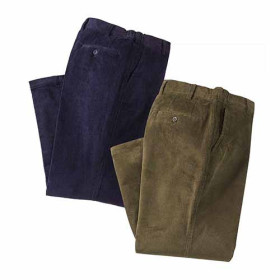 Pantalon velours - les 2, Taille : 42, Couleur : Kaki/Marine, par l’Homme Moderne.