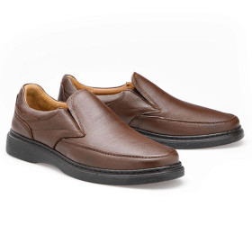 Mocassins cuir antichoc, Pointure : 40, Couleur : Marron, par l’Homme Moderne.