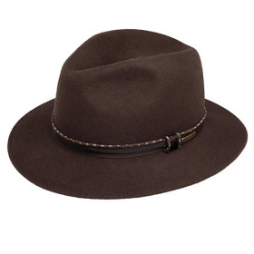 Chapeau Stetson, Couleur : Marron, Tour de tête : S (55), par l’Homme Moderne.