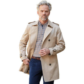 Trench-coat PierreClarence, Tour de poitrine : M (96/100), Couleur : Beige, par l’Homme Moderne.