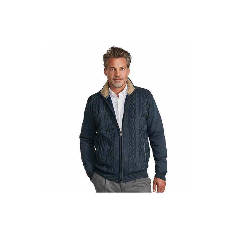 Blouson maille doublé polaire