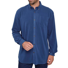 Chemise micropolaire , Encolure : 39/40, Couleur : Marine, par l’Homme Moderne.