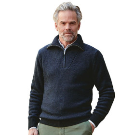 Pull camionneur, Tour de poitrine : M (96/100), Couleur : Bleu, par l’Homme Moderne.