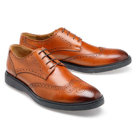 Derbys cuir bloomington, Pointure : 40, Couleur : Marron, par l’Homme Moderne.