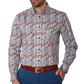 Chemise marivo, Encolure : 39/40, Couleur : Multicolore, par l’Homme Moderne.