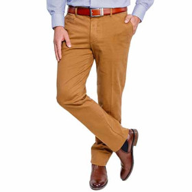 Pantalon gabardine d’hiver, Taille : 50, Couleur : Camel, par l’Homme Moderne.