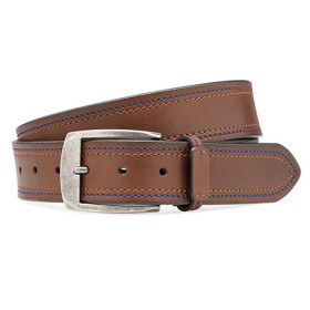 Ceinture cuir vintage, Couleur : Marron, Ceinture : 95, par l’Homme Moderne.