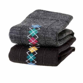 Chaussettes laine fine - les 2, Pointure : 40/41, Couleur : Gris/Noir, par l’Homme Moderne.