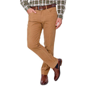 Pantalon velours élastiqué, Taille : 56, Couleur : Beige, par l’Homme Moderne.