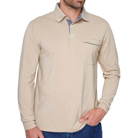 Polo sport-chic, Tour de poitrine : L (104/108), Couleur : Beige, par l’Homme Moderne.