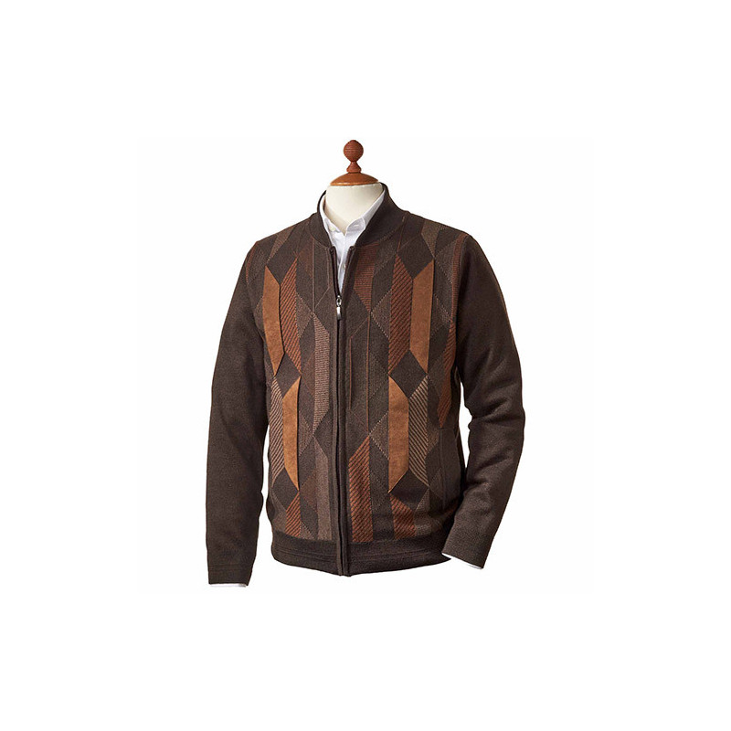 Blouson Mérinos et Alcantara®