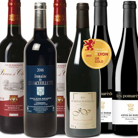 1 Assortiment de 6 vins + 1 assortiment OFFERT