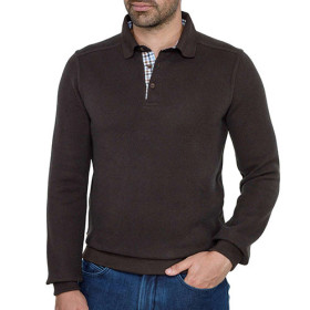 Pull polo thermique, Tour de poitrine : M (96/100), Couleur : Marron, par l’Homme Moderne.