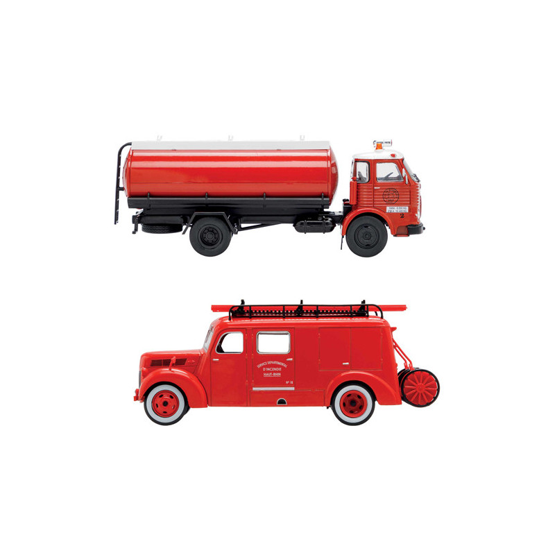 Les deux camions de pompier