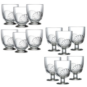 Les 6 verres à eau + les 6 verres à vin, par l’Homme Moderne.