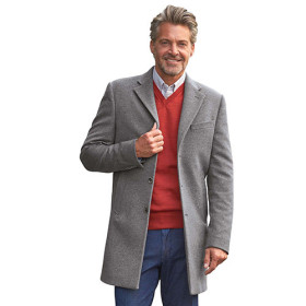 Manteau laine & cachemire, Taille : 54, Couleur : Gris, par l’Homme Moderne.