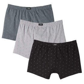 Boxers confort seconde peau - les 3, Taille : M (42/44), Couleur : Anthracite/Gris/Noir, par l’Homme Moderne.