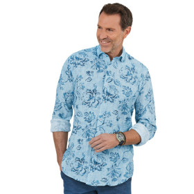 Chemise climatisée lagon, Encolure : 39/40, Couleur : Bleu, par l’Homme Moderne.