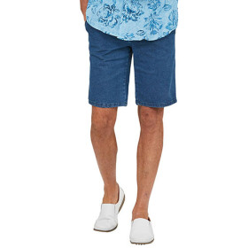 Short denim stretch, Taille : 44, Couleur : Bleu denim, par l’Homme Moderne.