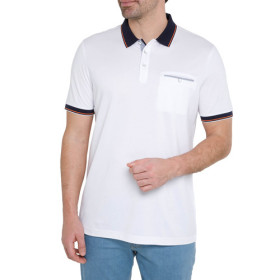 Polo french-team, Tour de poitrine : L (104/108), Couleur : Blanc, par l’Homme Moderne.