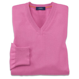 Pull coton Pierre Clarence, Tour de poitrine : M (96/100), Couleur : Rose, par l’Homme Moderne.