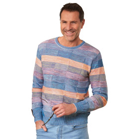 Pull coton Castelano, Tour de poitrine : M (96/100), Couleur : Multicolore, par l’Homme Moderne.