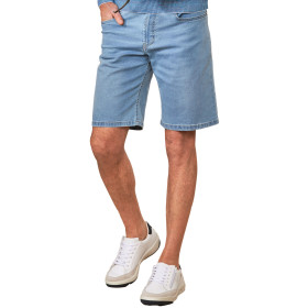 Short denim extensible, Taille : 42, Couleur : Bleu denim, par l’Homme Moderne.