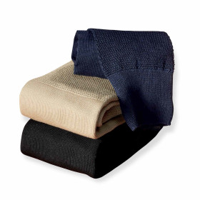 Chaussettes massantes fil..., Pointure : 39/42, Couleur : Beige/Marine/Noir, par l’Homme Moderne.