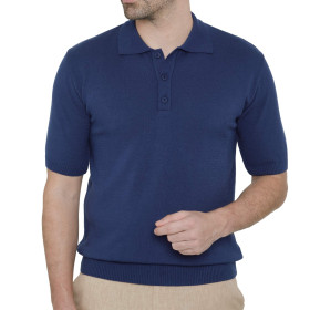 Polo Modal, Tour de poitrine : M (96/100), Couleur : Marine, par l’Homme Moderne.