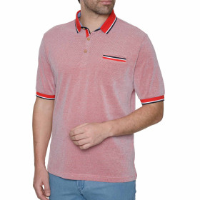 Polo maille 3D, Tour de poitrine : L (104/108), Couleur : Rouge, par l’Homme Moderne.