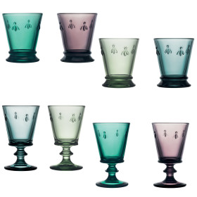 Les verres colorés Abeille, par l’Homme Moderne.