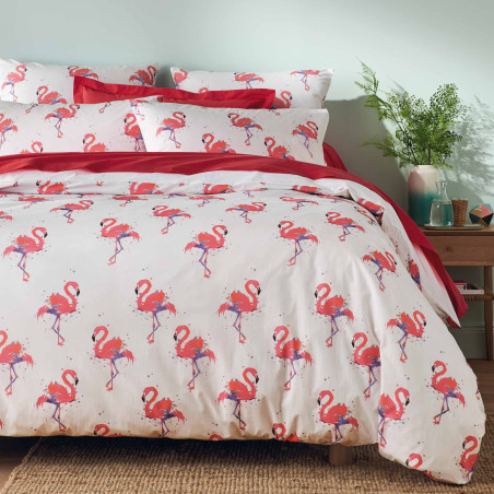 Taie d'oreiller Flamingo BlanClarence®